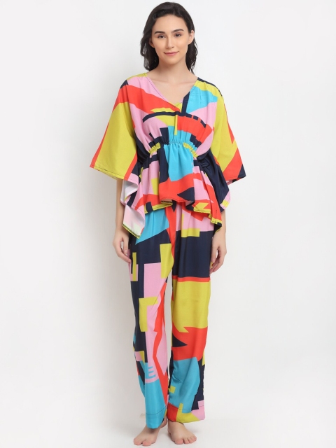 

EROTISSCH Women Multi Printed Kaftan Night suit