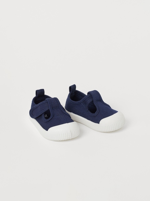 

H&M Girls Cotton Canvas Sandals, Blue