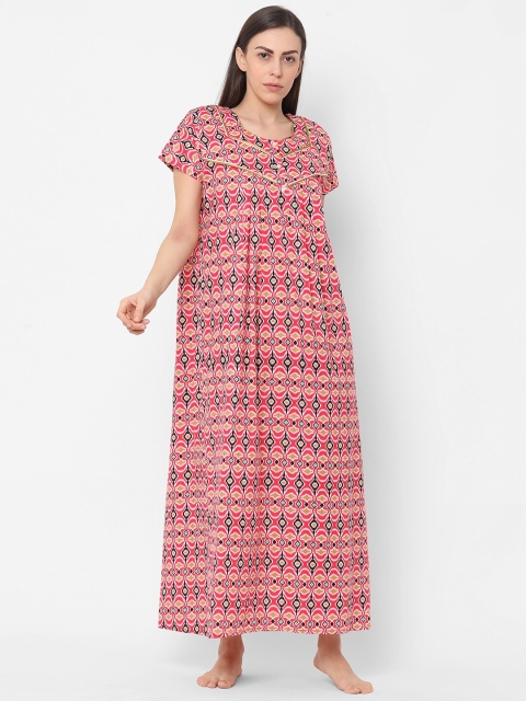 

Sweet Dreams Pink Printed Maxi Nightdress