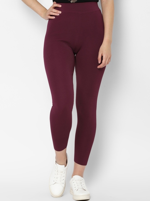 

Allen Solly Woman Women Maroon Regular Trousers