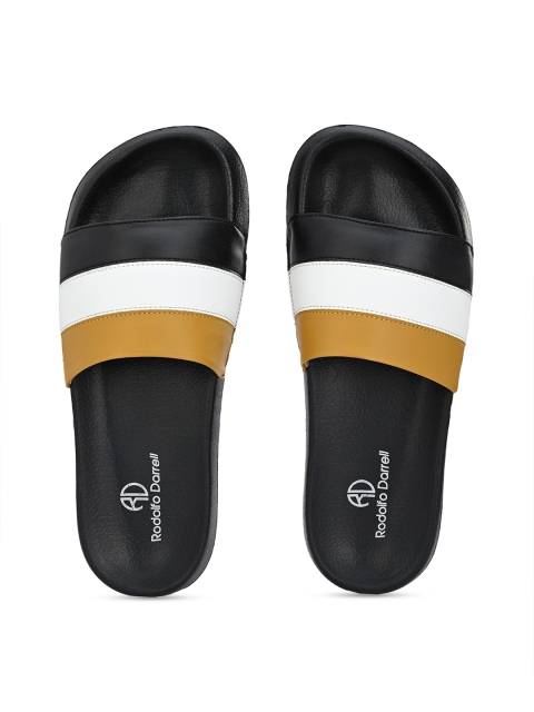 

Rodolfo Darrell Men Black & White Striped Sliders