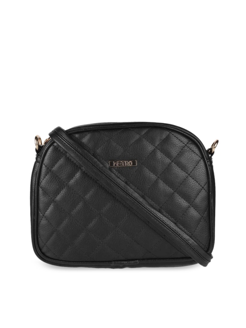 

Metro Black PU Structured Sling Bag