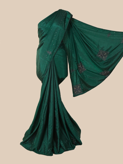 

Pothys Green Embellished Beads and Stones Art Silk Saree