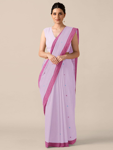 

Taneira Lavender & Purple Pure Cotton Taant Saree