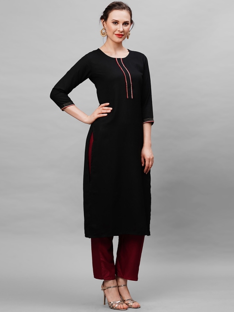 

Indo Era Women Black Kurta
