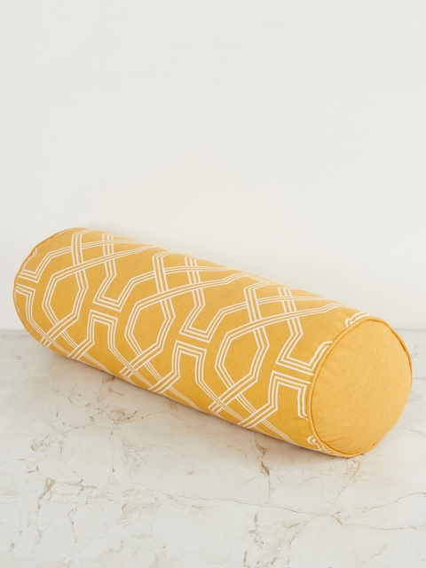 

Home Centre Yellow & White Printed Arcadia Bolster