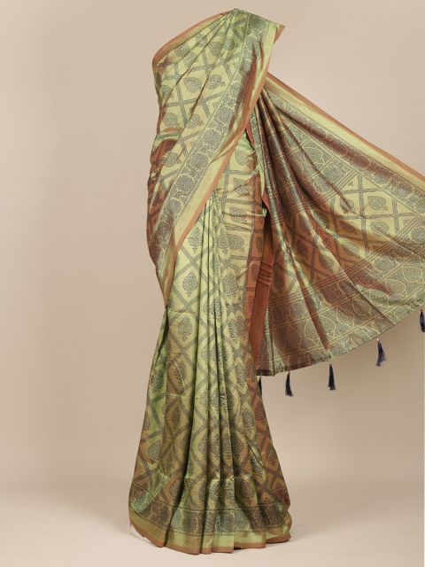 

Pothys Green Ethnic Motifs Jute Silk Saree