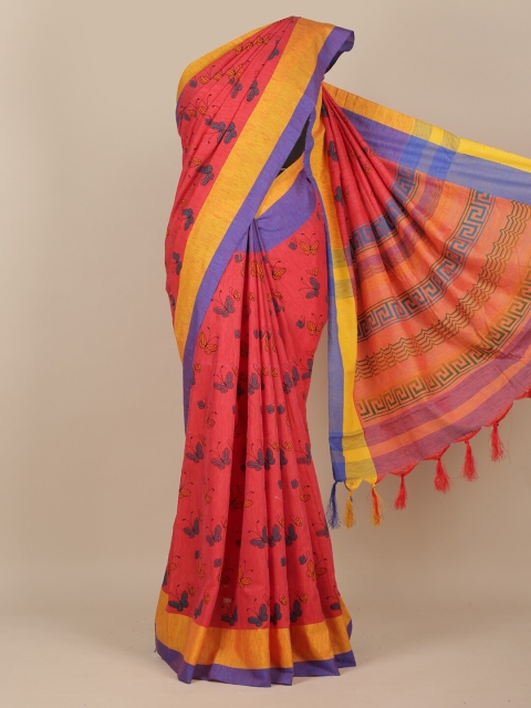 

Pothys Pink & Yellow Saree