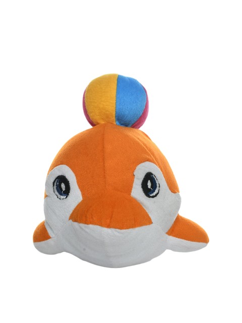 

DukieKooky Kids Orange & White Dolphin Soft Toy