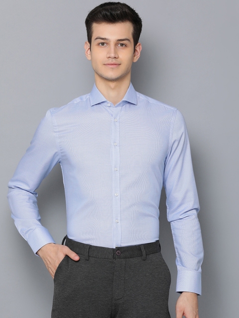 

Bruun & Stengade Men Blue Slim Fit Printed Formal Shirt