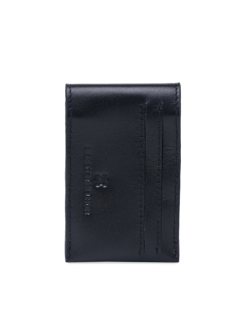 

MERECER MELHOR Unisex Black Textured Leather Card Holder