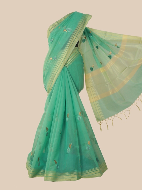 

Pothys Green Floral Saree