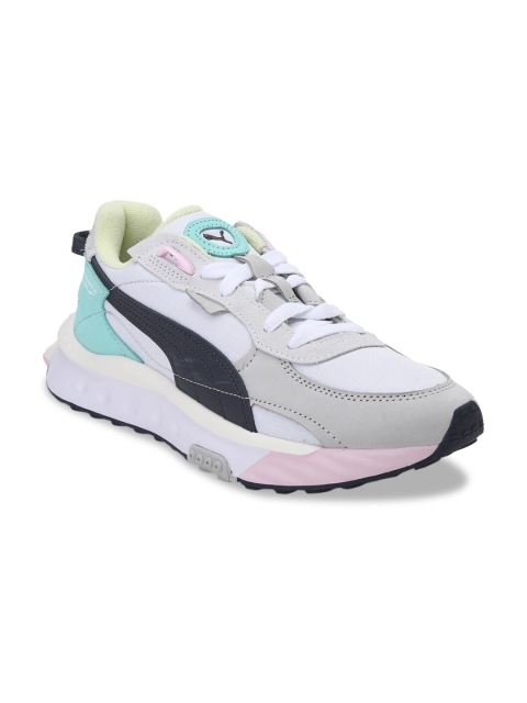 

Puma Unisex White Colourblocked Sneakers