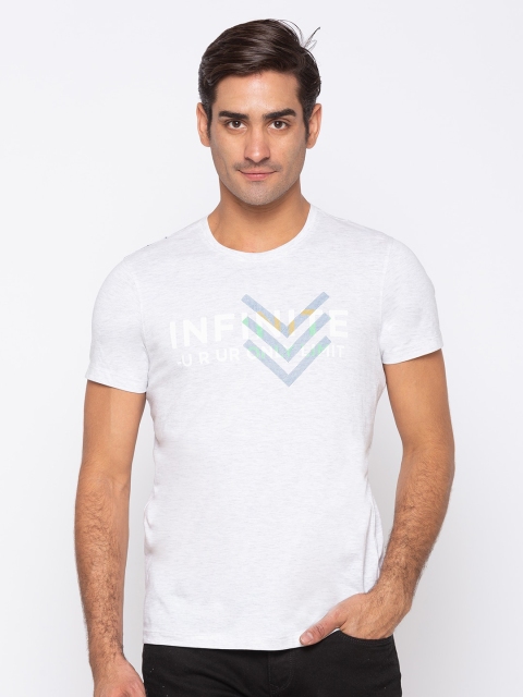 

SPYKAR Men Grey Printed Slim Fit T-shirt