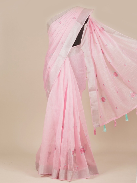 

Pothys Pink Floral Pure Cotton Saree