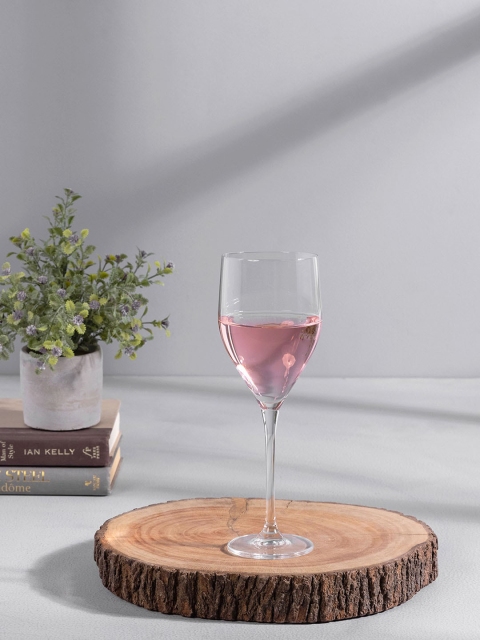 

Pure Home and Living Set Of 6 Transparent Solid Large Clear Sitta Red Wine Glass