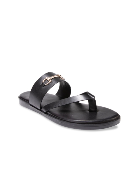 

dmodot Men Black Pelle Fibio Leather Comfort Sandals