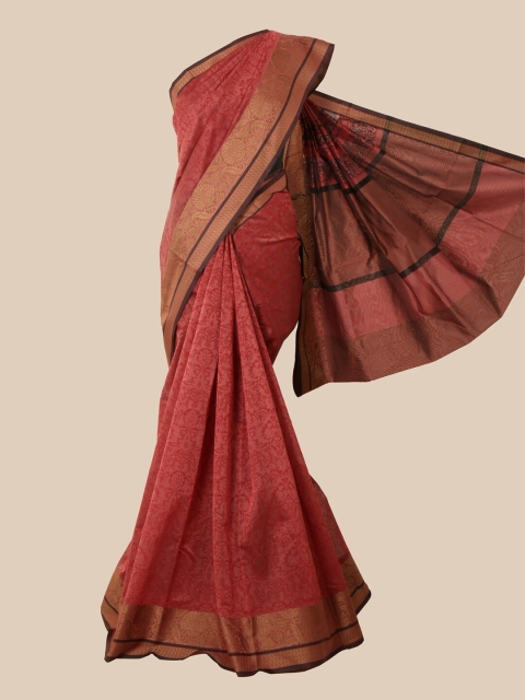 

Pothys Maroon Chanderi Saree