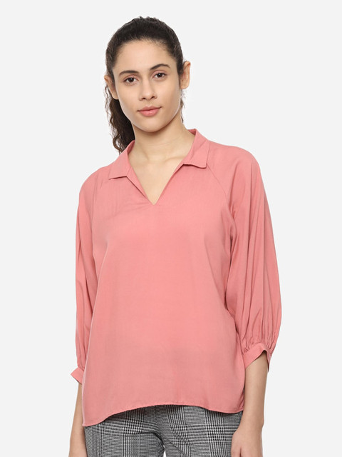 

Van Heusen Woman Peach Shirt Style Top