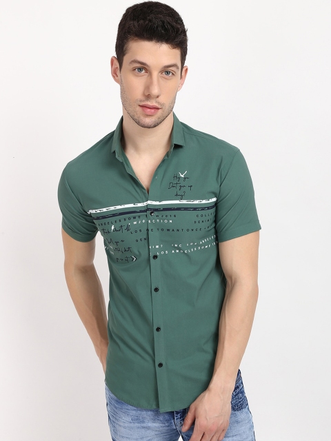 

V2 Value & Variety Men Green Slim Fit Printed Casual Shirt