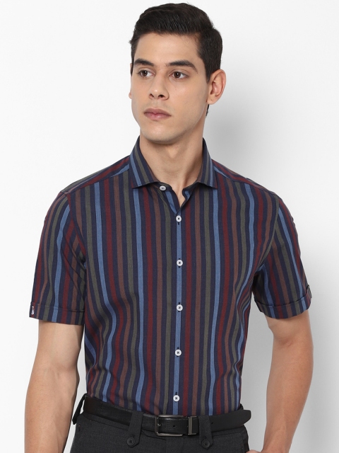

SIMON CARTER LONDON Men Multi Slim Fit Striped 100% Cotton Casual Shirt