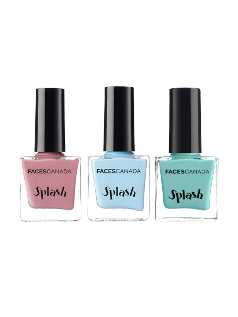 

FACES CANADA Set Of 3 Nail Enamels, Blue