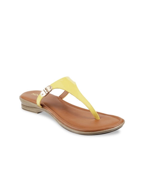 

Mochi Women Yellow T-Strap Flats