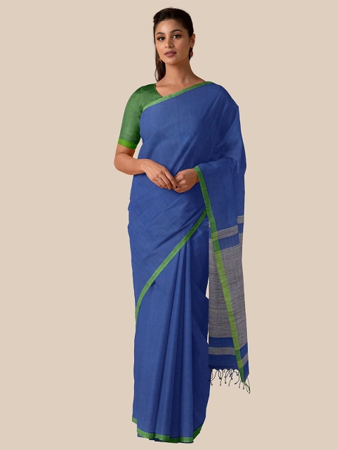 

Taneira Women Blue Bengal Pure Cotton Saree