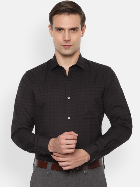

Louis Philippe Men Brown Slim Fit Checked Casual Shirt