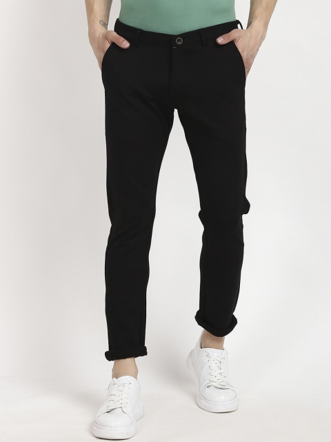 

V2 Value & Variety Men Black Regular Trousers Regular Trousers