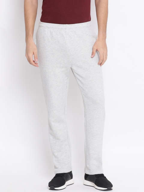 

Spolei Men Off White Solid Slim-Fit Cotton Track Pants