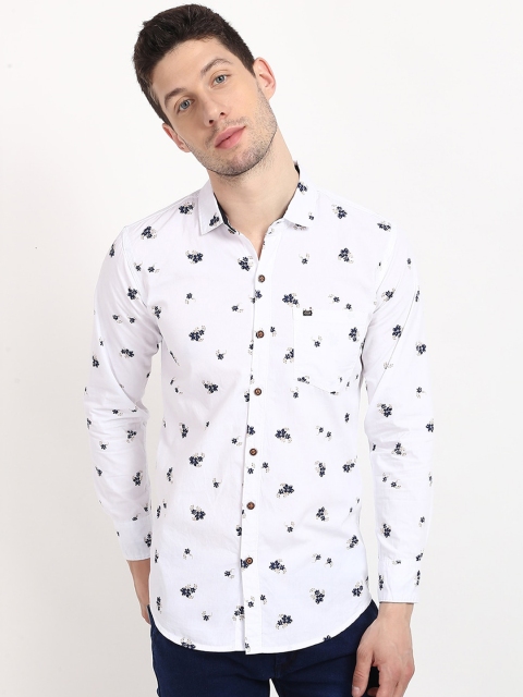 

V2 Value & Variety Men White Printed Casual Shirt