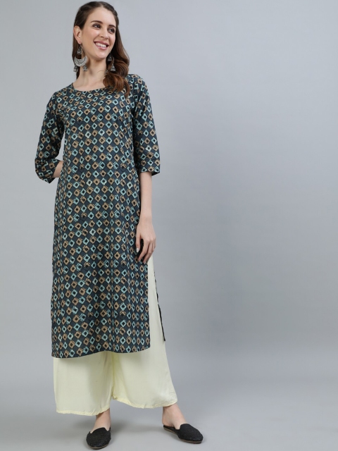 

AASI - HOUSE OF NAYO Women Multi Geometric Printed Kurta