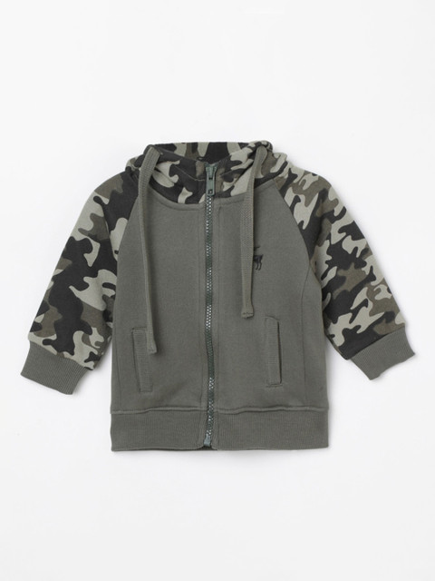 

max Boys Green Printed Sweatshirt