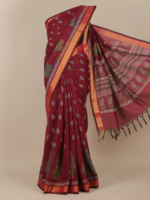 

Pothys Purple & Blue Ethnic Motifs Saree