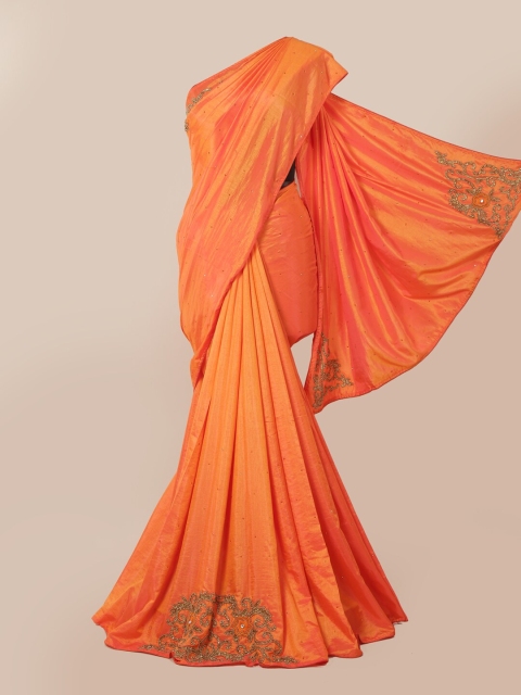 

Pothys Orange Art Silk Saree