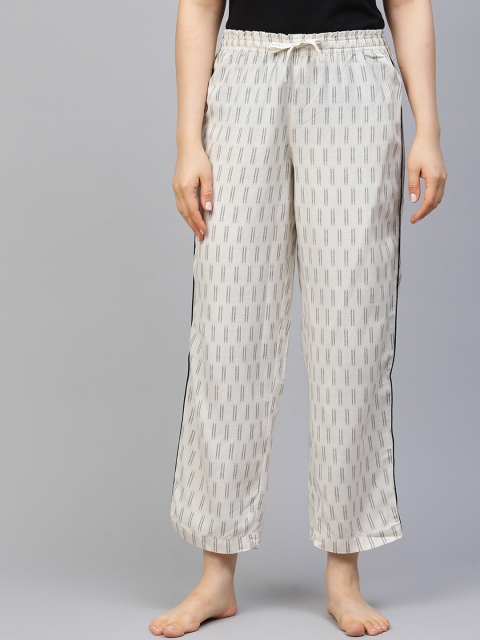 

Chemistry Women Off-White Printed Lounge Pants
