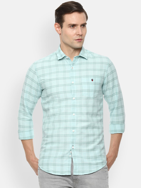 

Louis Philippe Sport Men Green Slim Fit Checked Casual Shirt