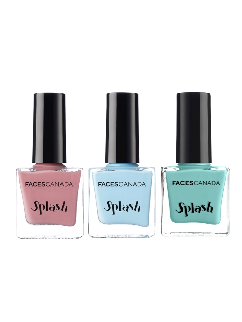 

FACES CANADA Pack of 3 Splash Nail Enamel Ballerina, Linty & Frozen 27ml, Pink