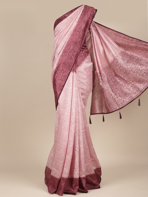 

Pothys Pink & Maroon Ethnic Motifs Saree