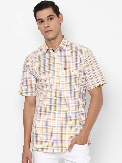 

Allen Solly Men Yellow Slim Fit Checked Casual Shirt
