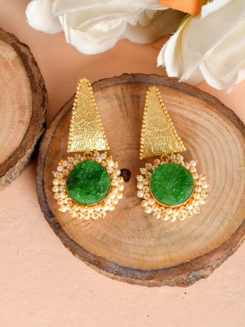 

Silvermerc Designs Green Contemporary Drop Earrings