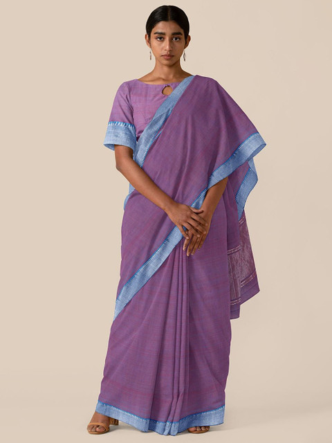 

Taneira Violet Pure Cotton Mangalagiri Saree