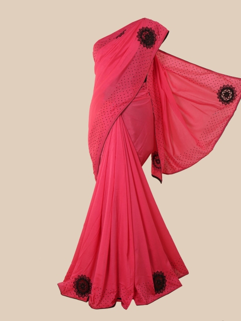 

Pothys Pink Embellished Art Silk Saree