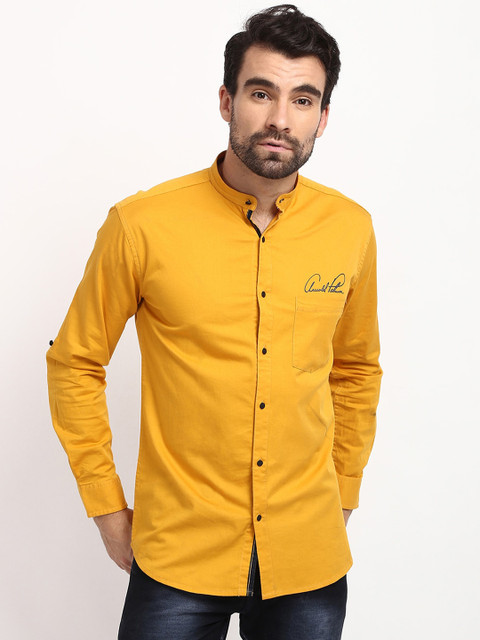 

V2 Value & Variety Men Mustard Yellow Casual Shirt