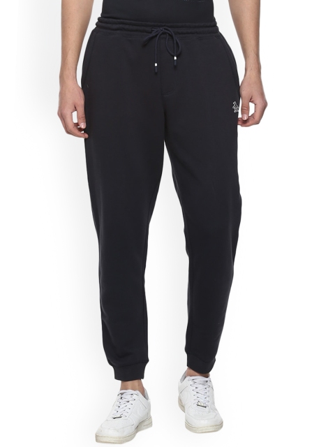 

Original Penguin Men Navy Blue Solid Cotton Joggers