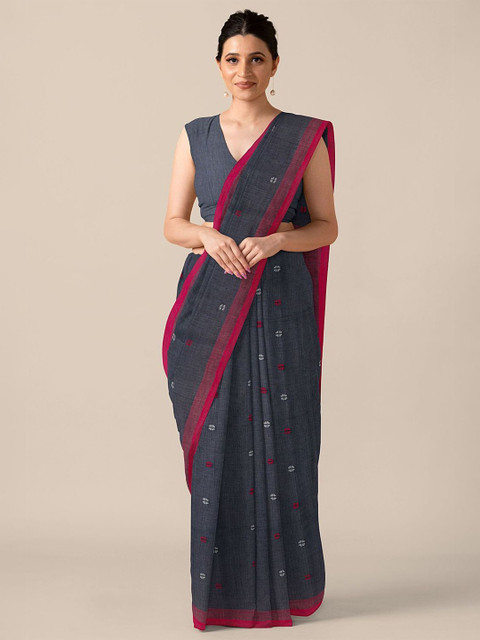 

Taneira Black & Pink Pure Cotton Saree