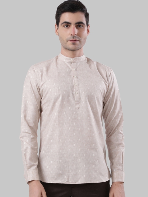 

Next Look Men Beige Woven Designed Slim Fit Formal Shirt