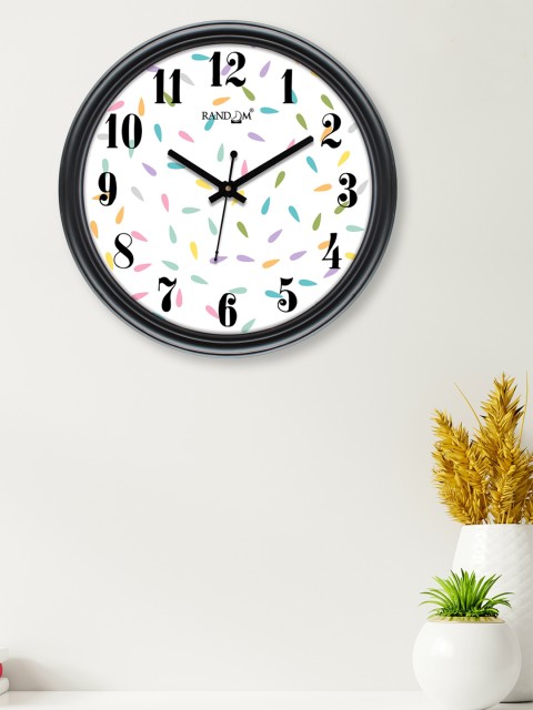 

RANDOM White & Black Printed Contemporary 30.48 Cm Wall Clock