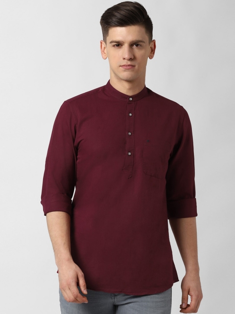 

Peter England Casuals Men Maroon Slim Fit Casual Shirt